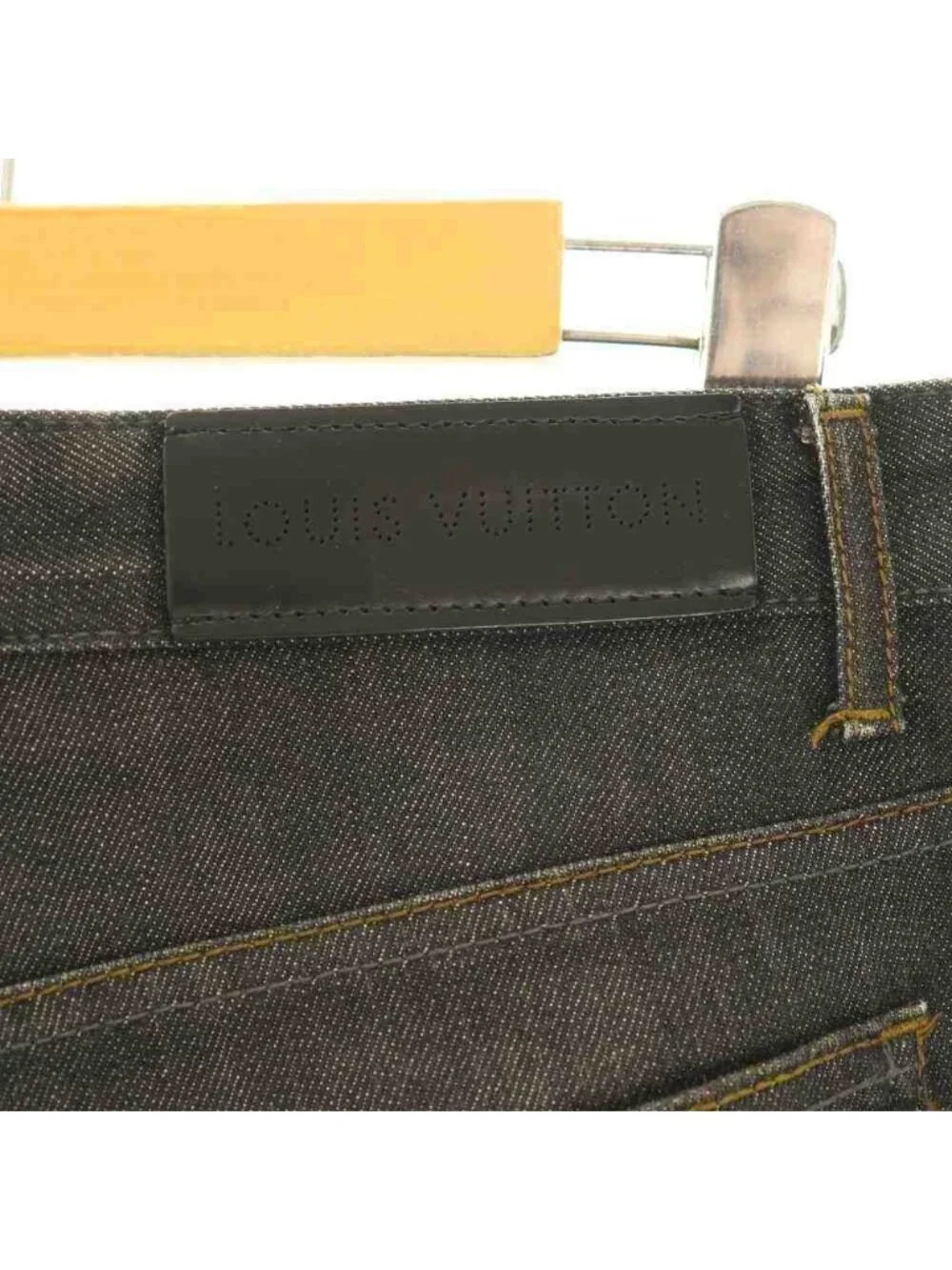 Louis Vuitton Denim Pants Jeans Button Fly Cotton Dark Gray 40